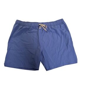 Right of Way Mens XXL Athletic Shorts Blue Drawstring Gym Running Performance